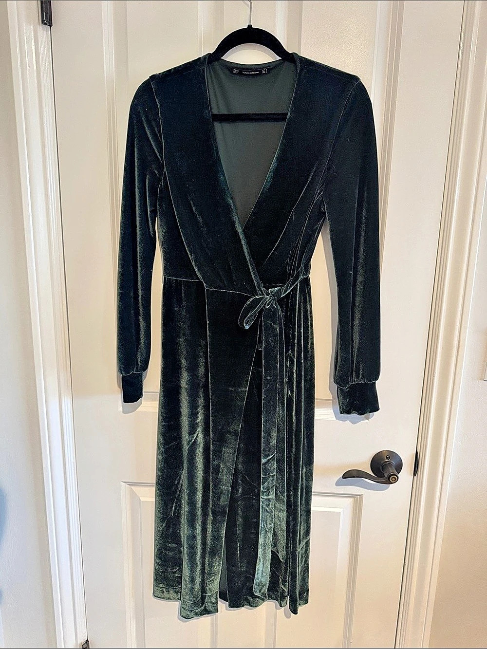 Zara Trafaluc collection wrap dress Velvet Wrap Dress Size S. Like New